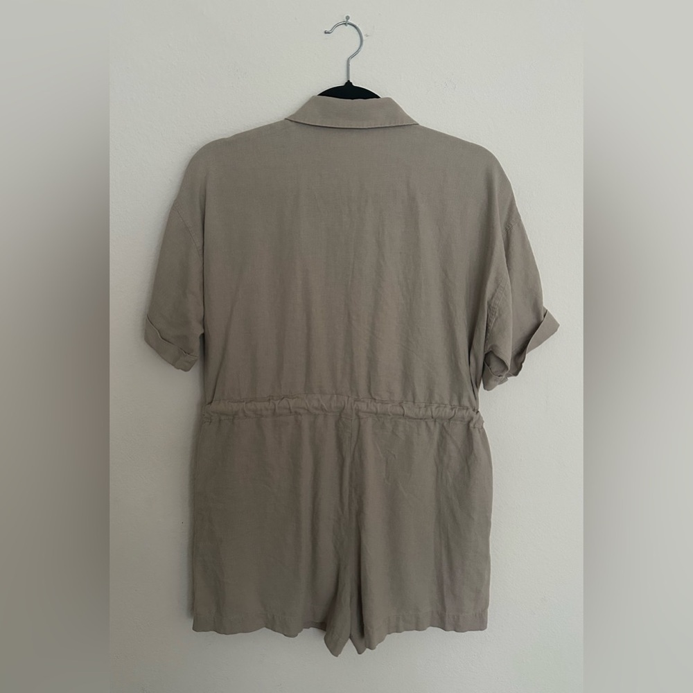 Mango Beige Short-Sleeve Romper - Picture 5 of 15